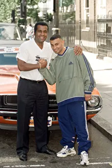 01303 Prints: Prince Naseem Hamed with his new trainer Emanuel Steward From The Kronk Gym In Detroit