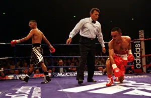 00130 Prints: Prince Naseem Hamed v Wilfredo Vasquez April 1998 Prince Naseem Hamed boxer knocks