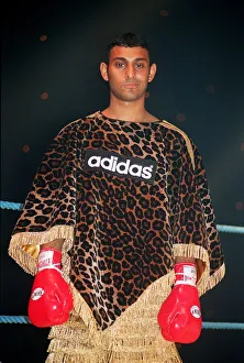 Prince Naseem Hamed the WBO Featherweight Champion in the new Adidas promotion