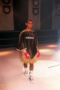 Prince Naseem Hamed the WBO Featherweight Champion in the new Adidas promotion