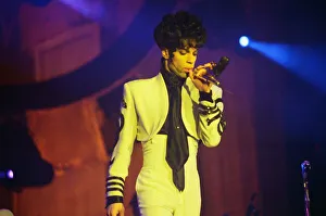 Prince performing on stage 7th Se[tember 1993 7th Prince seen here performing