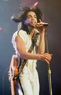 Prince performing on stage at Wembley 22nd June 1990 Nude World Tour *** Local