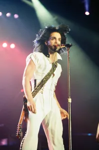Prince performing on stage at Wembley 22nd June 1990 Nude World Tour *** Local