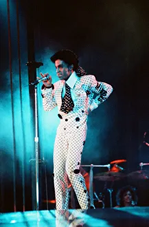 Prince performing on stage at Wembley 25th July 1988 Lovesexy World Tour