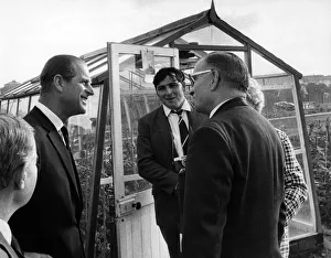 Prince Philip, Duke of Edinburgh at the Cheetham and Crumpsall model allotments in