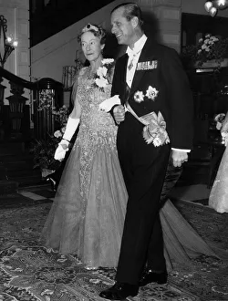 Prince Philip, Duke of Edinburgh, with the Grand Duchess of Luxembourg in Amsterdam