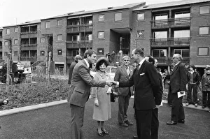 01111 Prints: Prince Philip, Duke of Edinburgh being greeted by Mr Norman Owen
