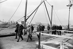 01042 Prints: Prince Philip, Duke of Edinburgh, in Hartlepool to visit HMS Warrior