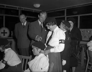 Prince Philip, Duke of Edinburgh at Lockleaze School (Wheatsheaf Club), Bristol
