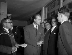 Prince Philip, Duke of Edinburgh at Lockleaze School (Wheatsheaf Club), Bristol