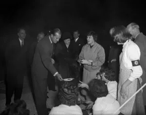 Prince Philip, Duke of Edinburgh at Lockleaze School (Wheatsheaf Club), Bristol
