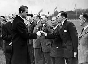 Prince Philip, Duke of Edinburgh meets Merseyside Dockers who are on the Council