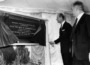 01038 Prints: Prince Philip, Duke of Edinburgh opens the extension to the Maxiheat Anthracite