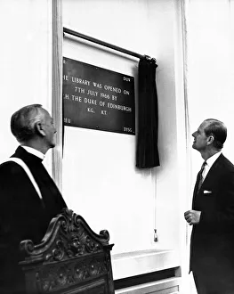 Prince Philip, Duke of Edinburgh, opens the library at St Davids College, Lampeter