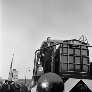 01107 Prints: Prince Philip, Duke of Edinburgh, pictured taking a close look at the Sentinel