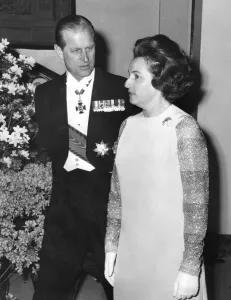 Prince Philip. The Duke of Edinburgh pictured wearing his medals at an honours dinner