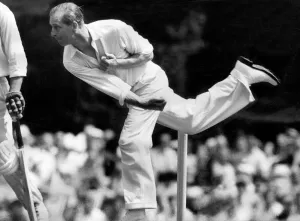Prince Philip, Duke of Edinburgh, playing cricket at Arundel Castle August