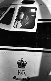 01131 Prints: Prince Philip, Duke of Edinburgh sets off for home from Speke Airport after his vibist to