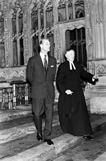 01111 Prints: Prince Philip, Duke of Edinburgh during his tour of Worcester Cathedral. 4th May 1978