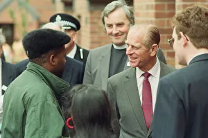 01172 Prints: Prince Philip, Duke of Edinburgh tours the Century Drive housing development off Albert