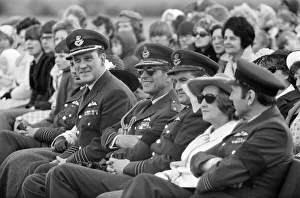 Prince Philip, Duke of Edinburgh, on a visit to RAF Tern Hill, Shropshire. 30th May 1972