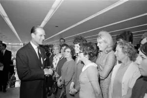 Prince Philip, Duke of Edinburgh, visiting the Birmingham Post and Mail offices