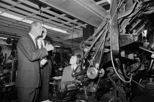 Prince Philip, Duke of Edinburgh, visiting the Birmingham Post and Mail offices