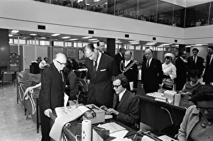 01107 Prints: Prince Philip, Duke of Edinburgh, visiting the Birmingham Post and Mail offices