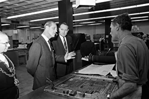 01107 Prints: Prince Philip, Duke of Edinburgh, visiting the Birmingham Post and Mail offices