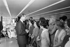 Prince Philip, Duke of Edinburgh, visiting the Birmingham Post and Mail offices