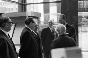 01107 Prints: Prince Philip, Duke of Edinburgh, visiting the Birmingham Post and Mail offices