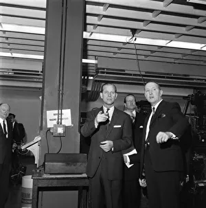 01107 Prints: Prince Philip, Duke of Edinburgh, visiting the Birmingham Post and Mail offices