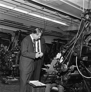01107 Prints: Prince Philip, Duke of Edinburgh, visiting the Birmingham Post and Mail offices