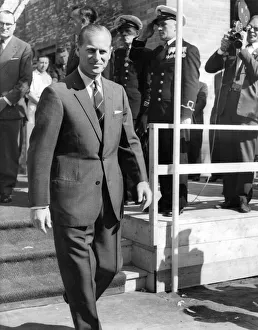 Prince Philip, Duke of Edinburgh, visiting Doxfords shipyard in Sunderland
