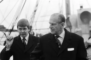 Prince Philip, Duke of Edinburgh, visiting HMS Warrior, Hartlepool, County Durham
