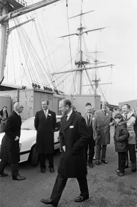 01041 Prints: Prince Philip, Duke of Edinburgh, visiting HMS Warrior, Hartlepool, County Durham