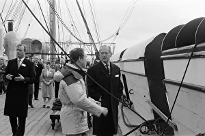 01041 Prints: Prince Philip, Duke of Edinburgh, visiting HMS Warrior, Hartlepool, County Durham