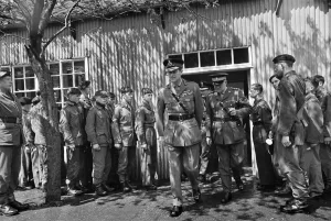 Prince Philip, Duke of Edinburgh, visiting the Infantry Junior Leaders Battalion at Park