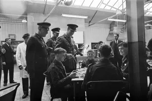 Prince Philip, Duke of Edinburgh, visiting the Infantry Junior Leaders Battalion at Park