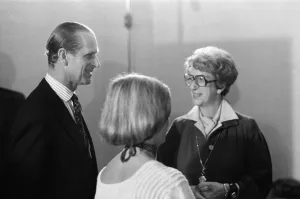 Journalism Prints: Prince Philip, Duke of Edinburgh, visiting the offices of the Daily Mirror Newspaper in