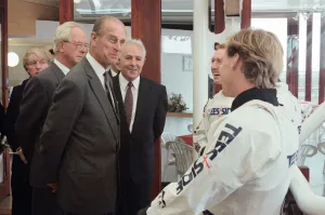 Prince Philip, Duke of Edinburgh, visiting Tees Barrage for its official opening