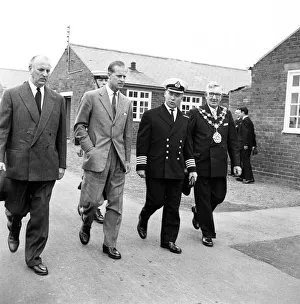 01317 Prints: Prince Philip, Duke of Edinburgh visits Durham Technical College. 6th July 1960