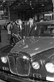 01321 Prints: Prince Philip, Duke of Edinburgh visits the Jaguar assembly plant at Browns Lane