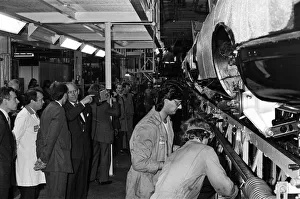 01321 Prints: Prince Philip, Duke of Edinburgh visits the Jaguar assembly plant at Browns Lane