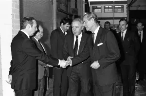 01321 Prints: Prince Philip, Duke of Edinburgh visits the Jaguar assembly plant at Browns Lane