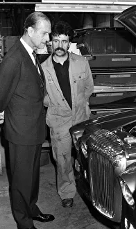 01321 Prints: Prince Philip, Duke of Edinburgh visits the Jaguar assembly plant at Browns Lane
