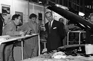 01321 Prints: Prince Philip, Duke of Edinburgh visits the Jaguar assembly plant at Browns Lane