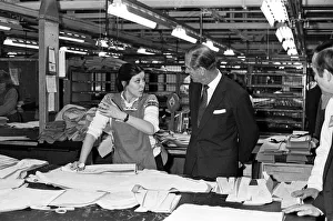 01321 Prints: Prince Philip, Duke of Edinburgh visits the Jaguar assembly plant at Browns Lane