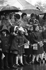 Prince Philip, Duke of Edinburgh visits Malvern Girls College. 4th May 1978
