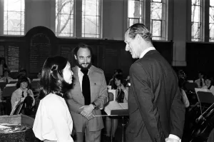 Prince Philip, Duke of Edinburgh visits Malvern Girls College. 4th May 1978
